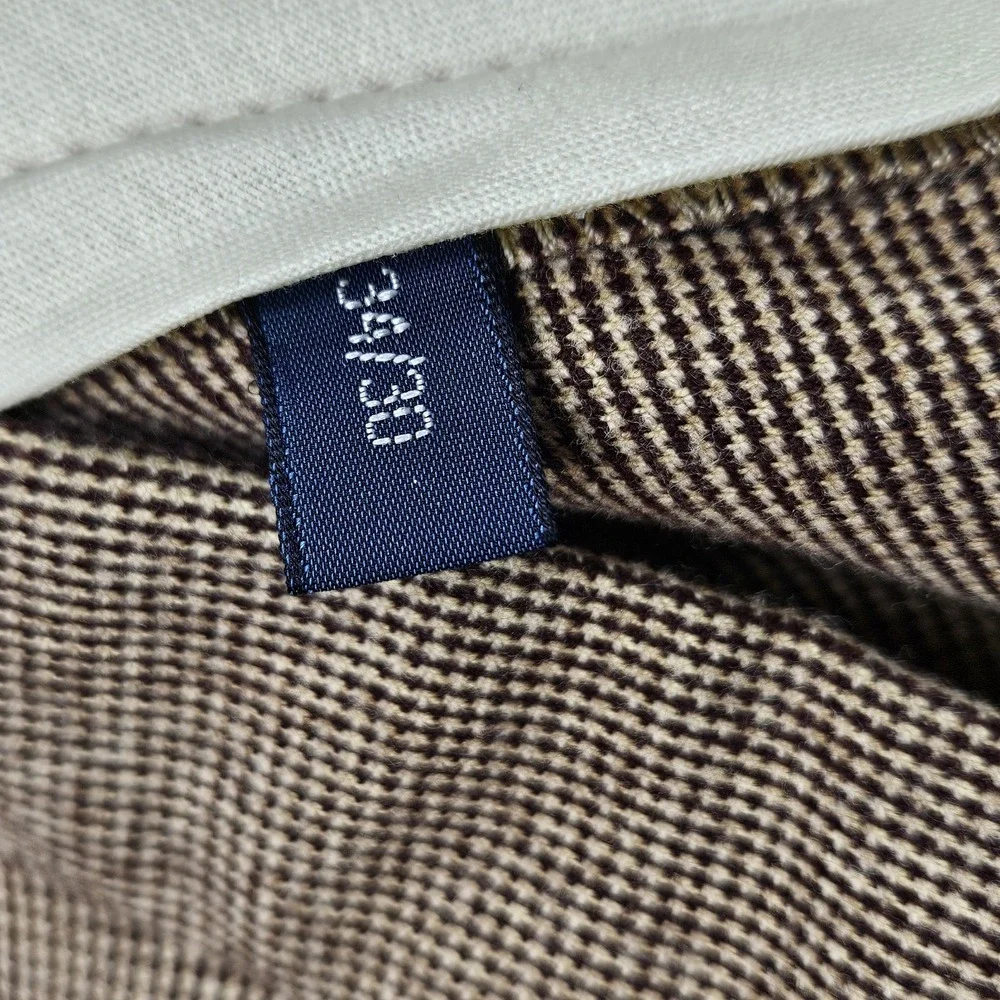 Vintage Polo Ralph Lauren Hayward Pants Mens 34x30 Houndstooth Pleated Cuffed